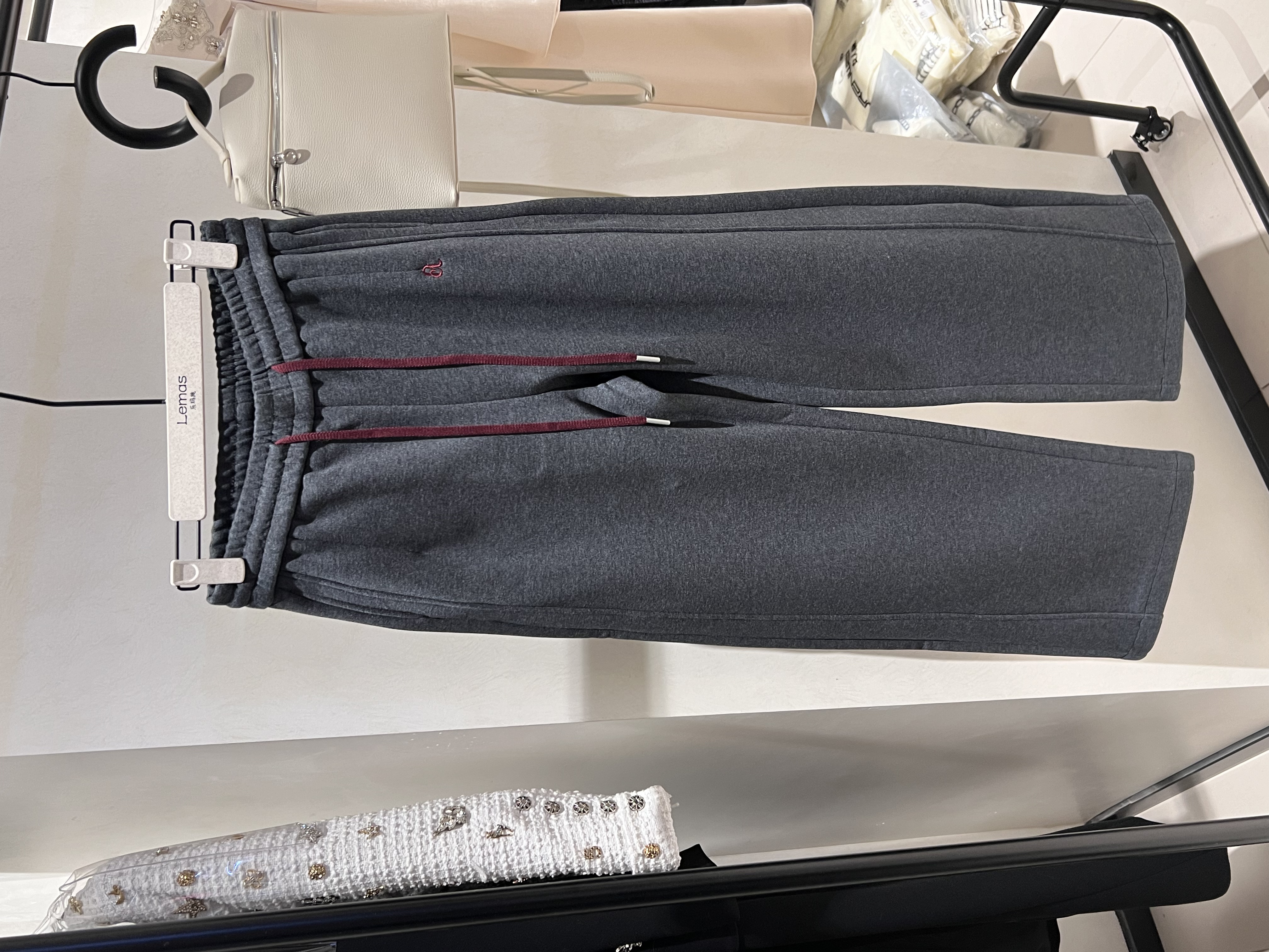 【乐玛施】加绒加厚 弯刀裤 抽绳卫裤 休闲裤 892-1