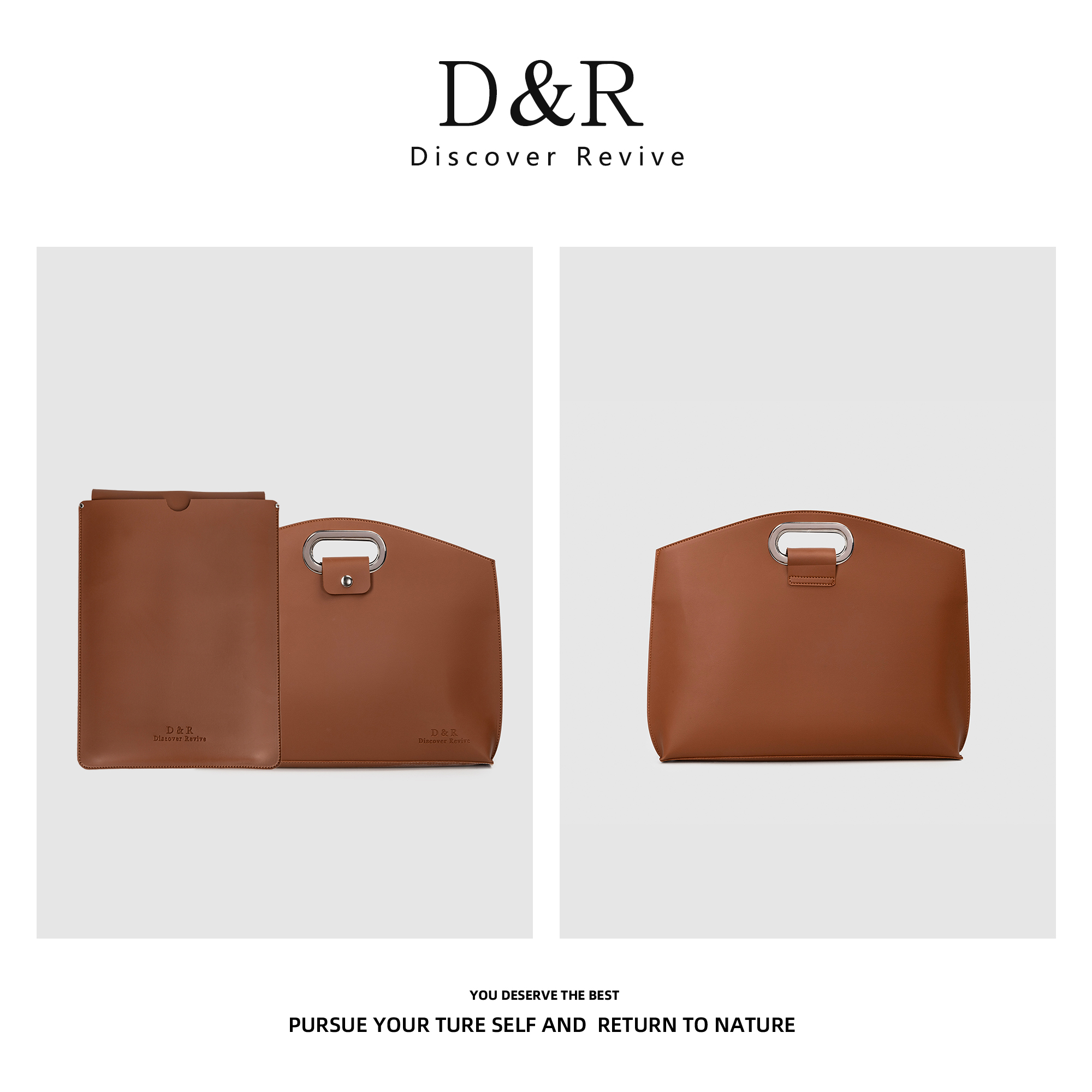 Discover Revive高级感轻商务大容量办公文件笔记本电脑包（E777）