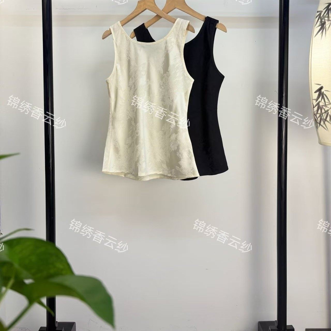 2026新款重磅提花斜裁高货6a背心吊带 35姆米