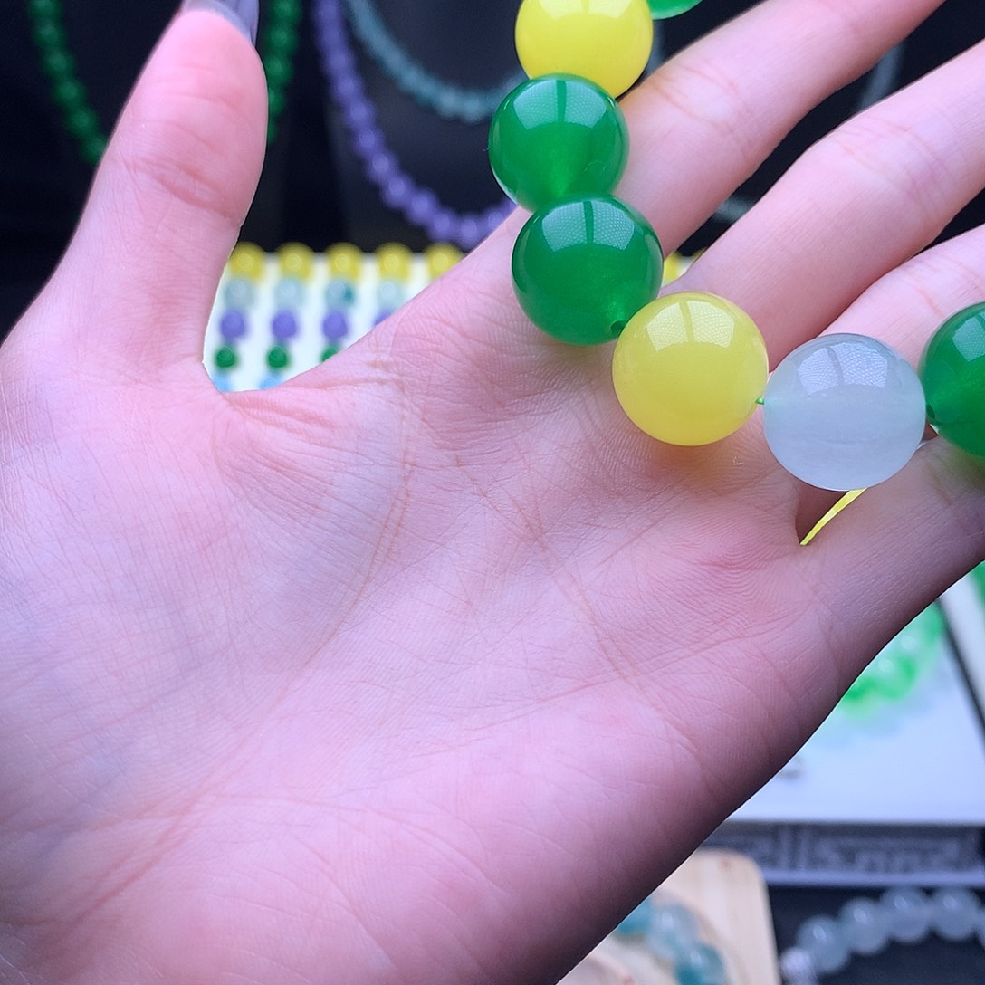 五***维翡翠散珠翡翠三颗散珠666