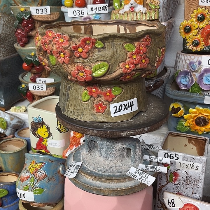 粗陶材质多肉花盆