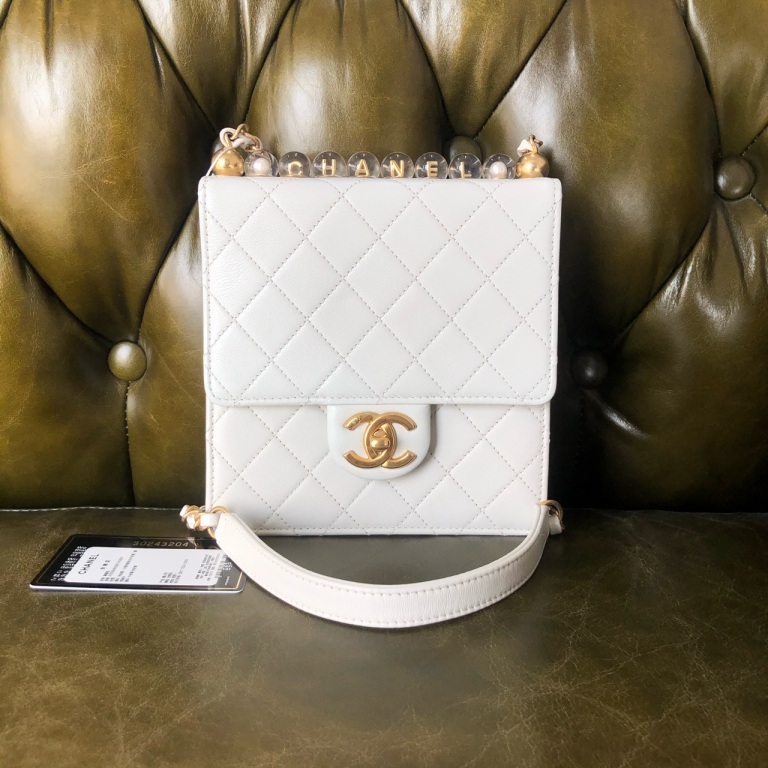 95新 Chanel/香奈儿 安洁利 CHANEL白金珍珠相机单肩包 502038H