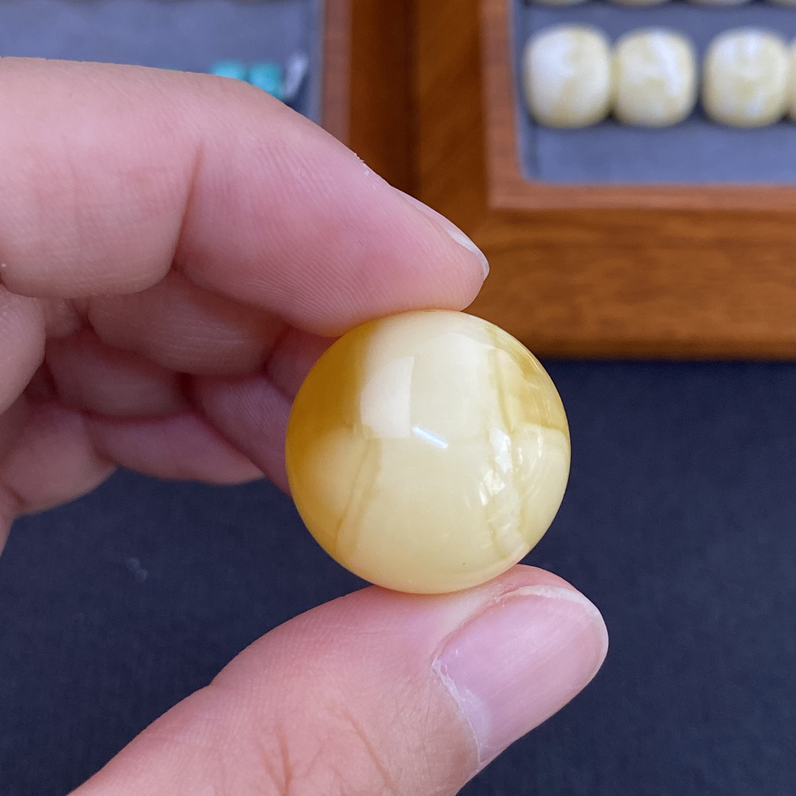 20mm圆珠蜜蜡锁骨珠G225猴头星月金刚文玩手串配饰单珠天然无优化