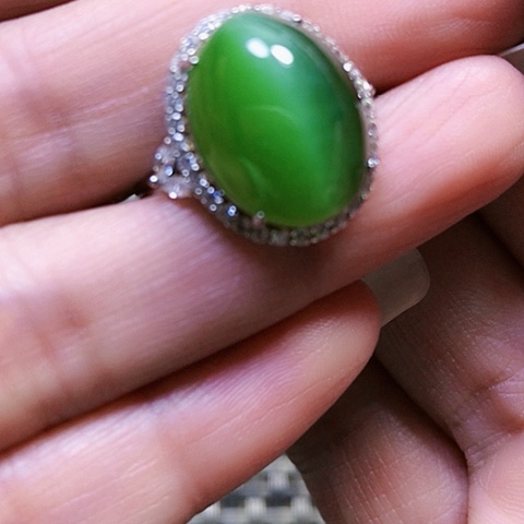 和田玉银S925镶嵌挂件