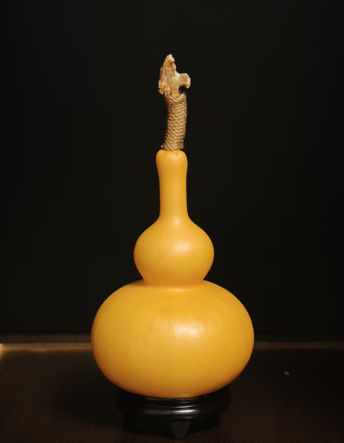 天然小葫芦手把件带龙头可盘玩的文玩葫芦