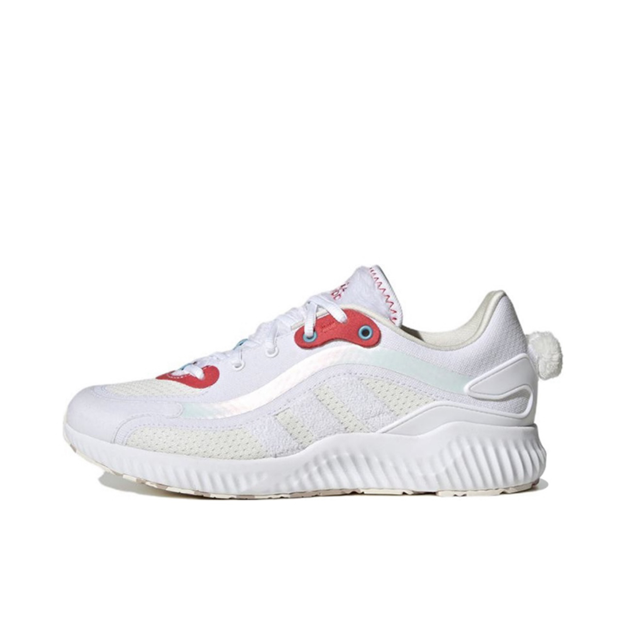 adidas Jelly Bounce 舒适潮流防滑耐磨低帮跑步鞋女款白红ID4252