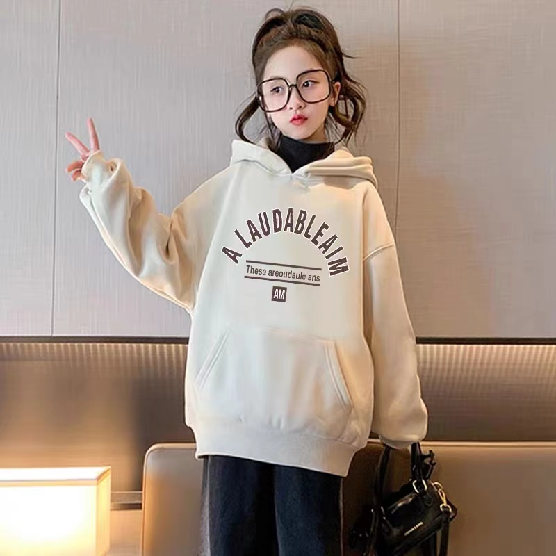 女童加绒连帽卫衣1242