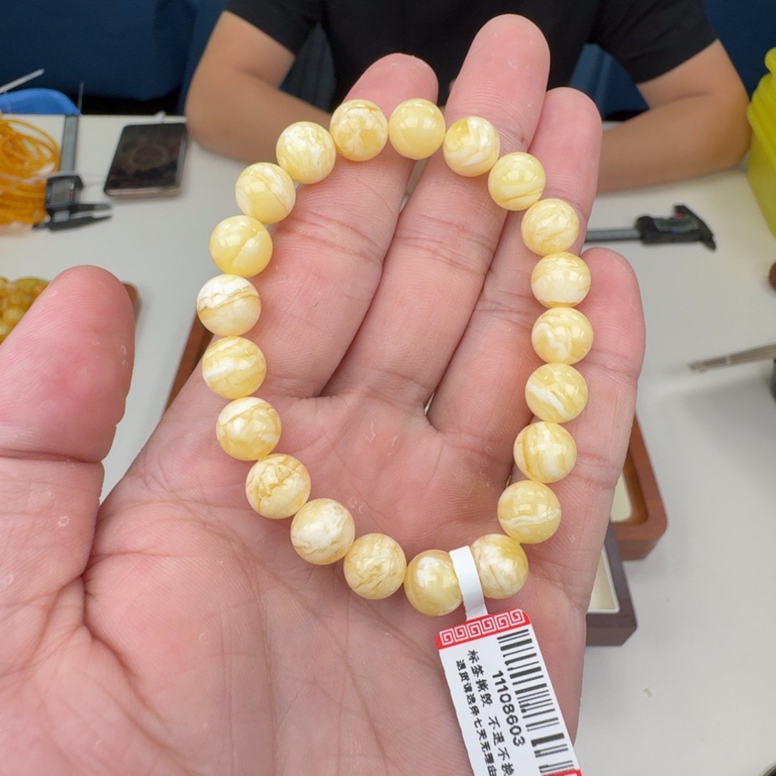 琥珀未镶嵌手链蜜蜡手串