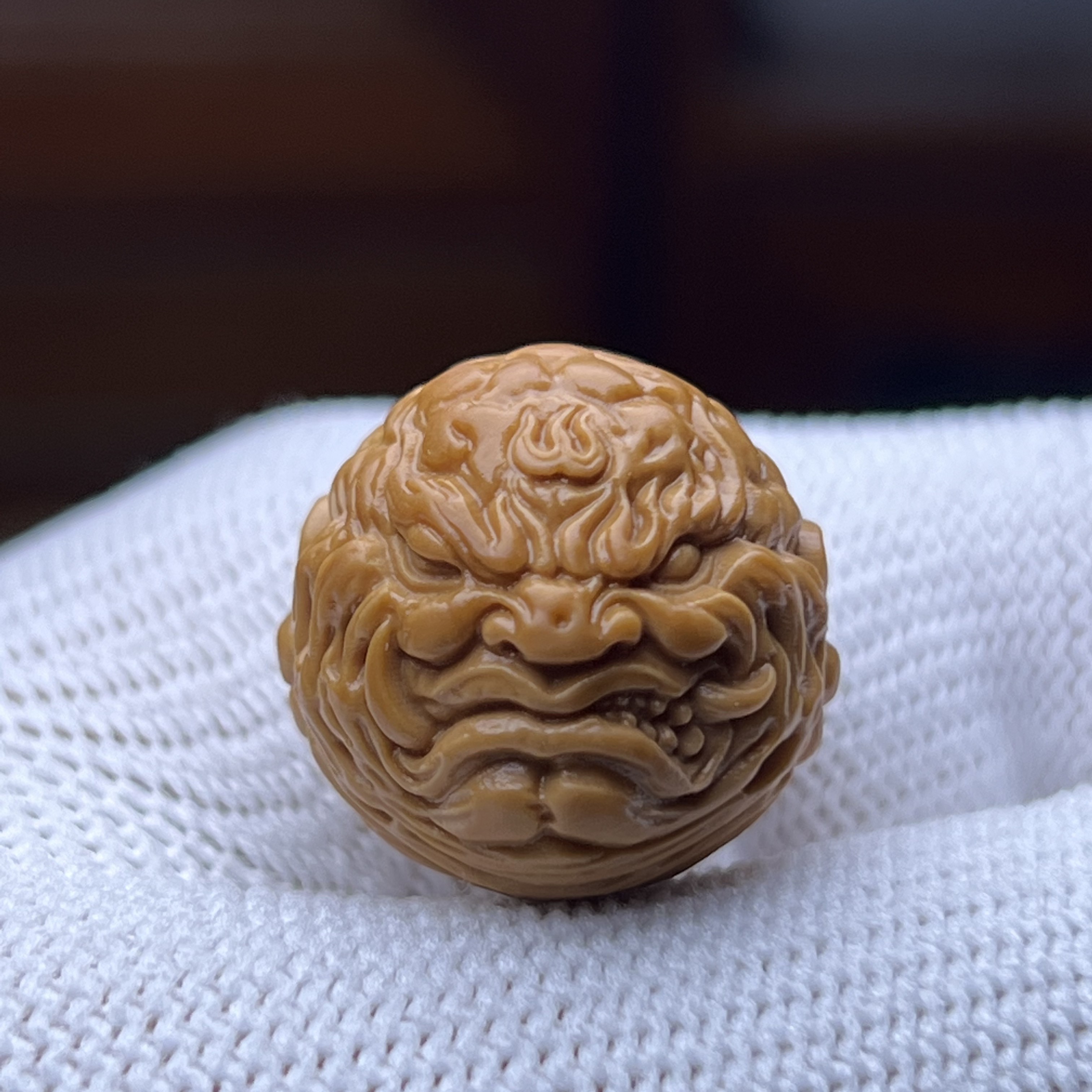 『半睁半闭恶僧』17+18左右尺寸猴头核桃配饰挂件全品有正常封口线