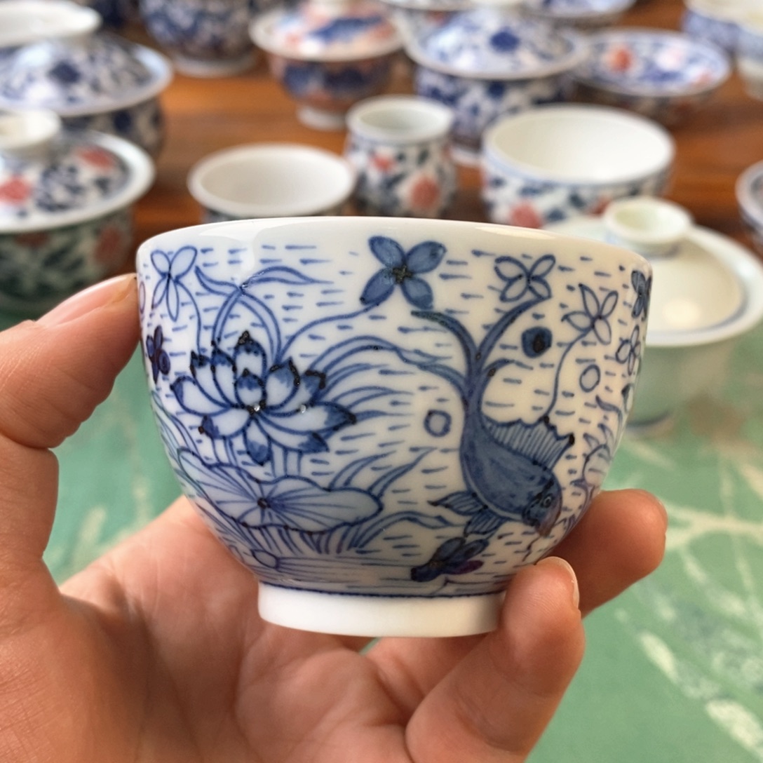 @***！瓷片景德镇手绘陶瓷青花