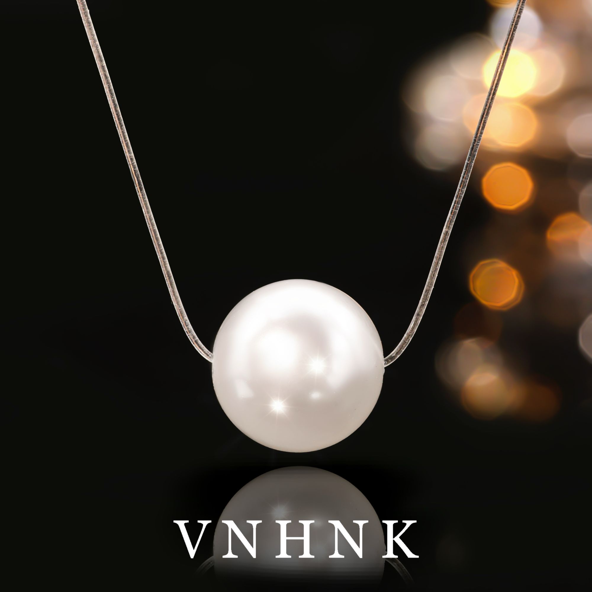 不锈钢仿珍珠项链 美可儿 C476  银色(46cm14mm)时尚气质项链预售