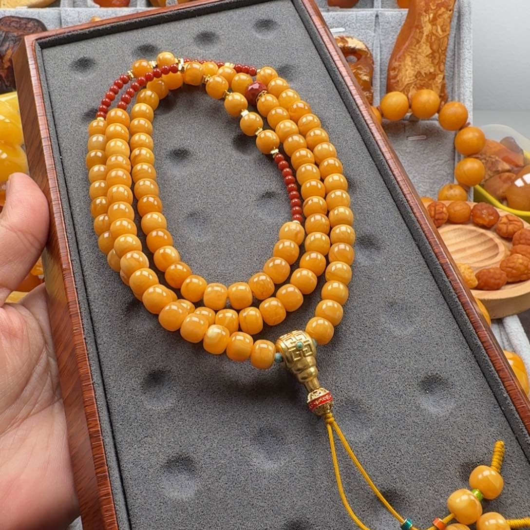 琥珀未镶嵌裸石项链