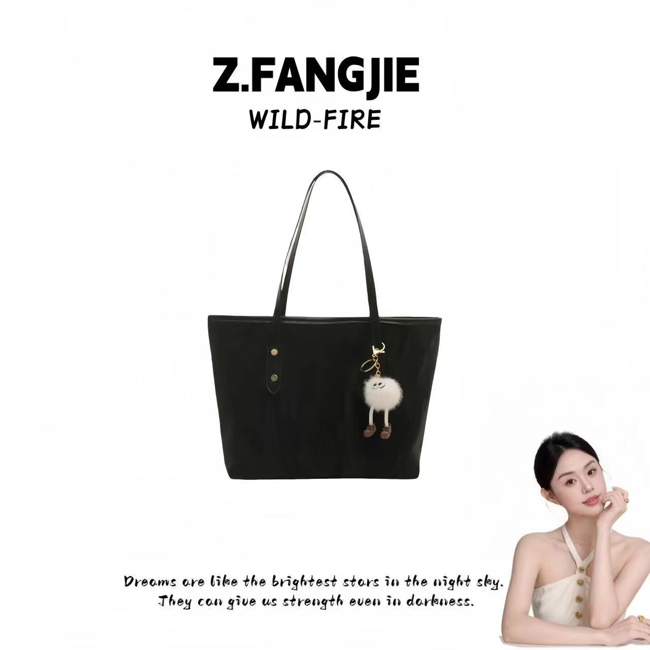 复古耐磨收纳可折叠托特包单肩包简约小众时尚单肩