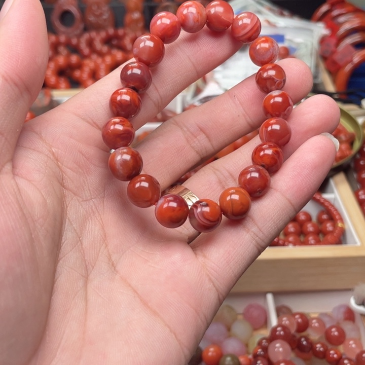南红玛瑙未镶嵌手链