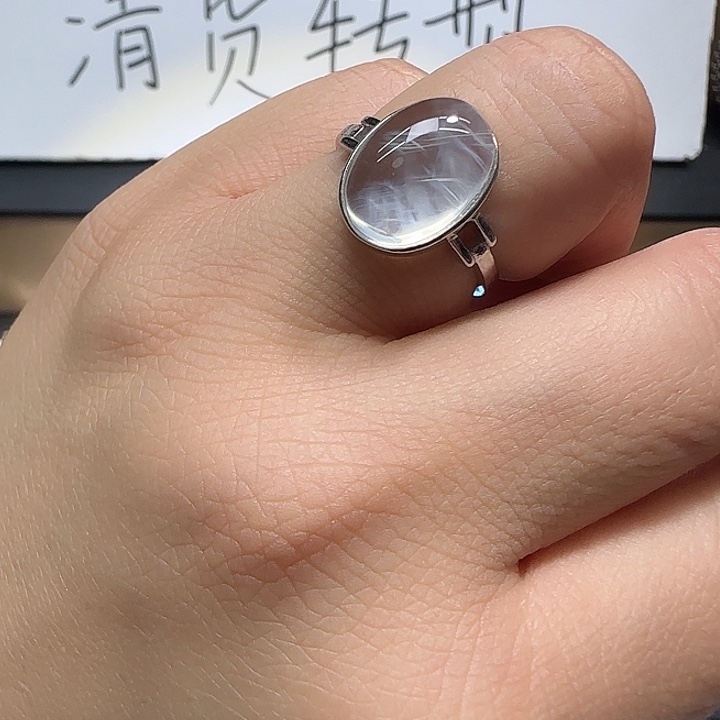Y****水晶戒指银S925镶嵌