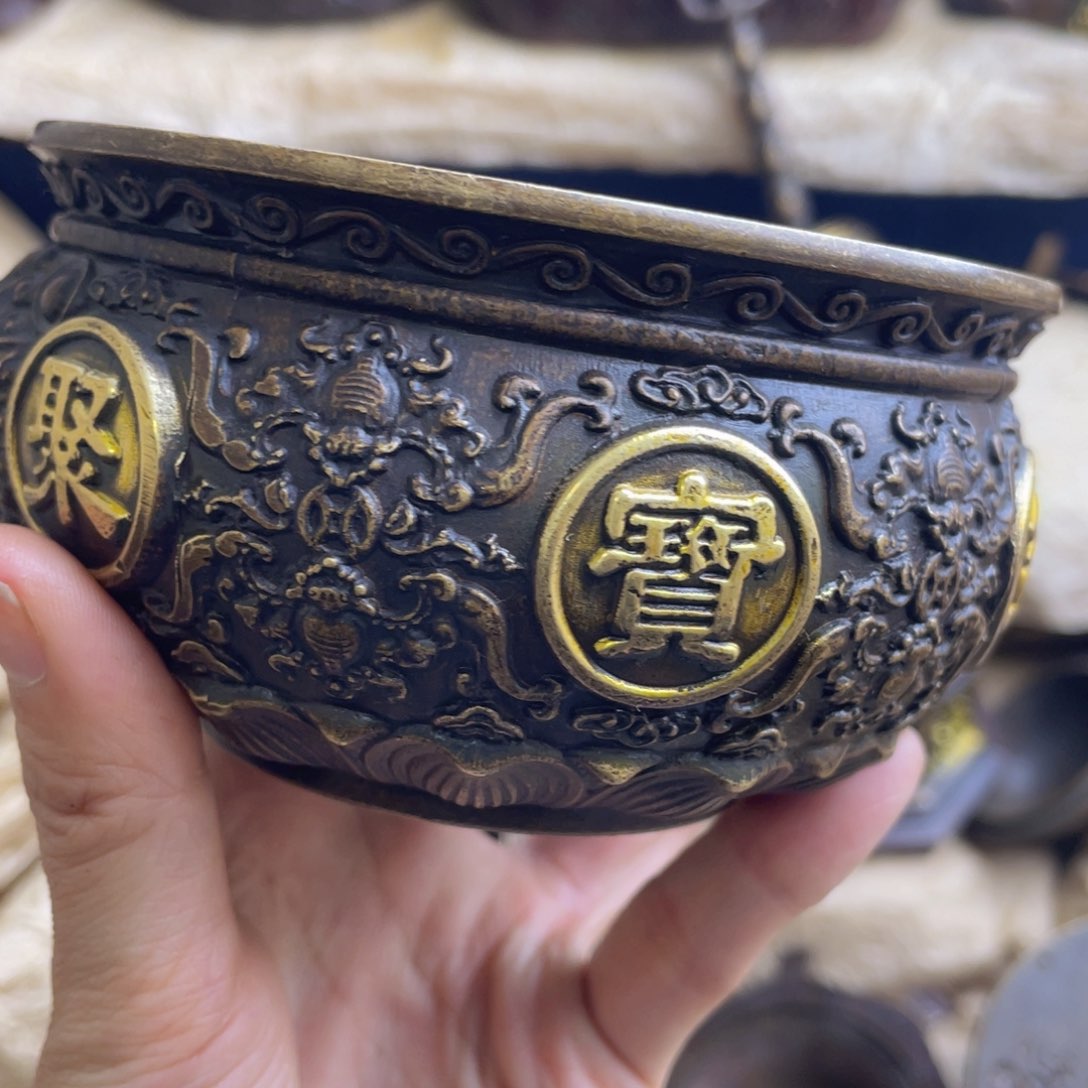 原矿风磨铜聚宝盆