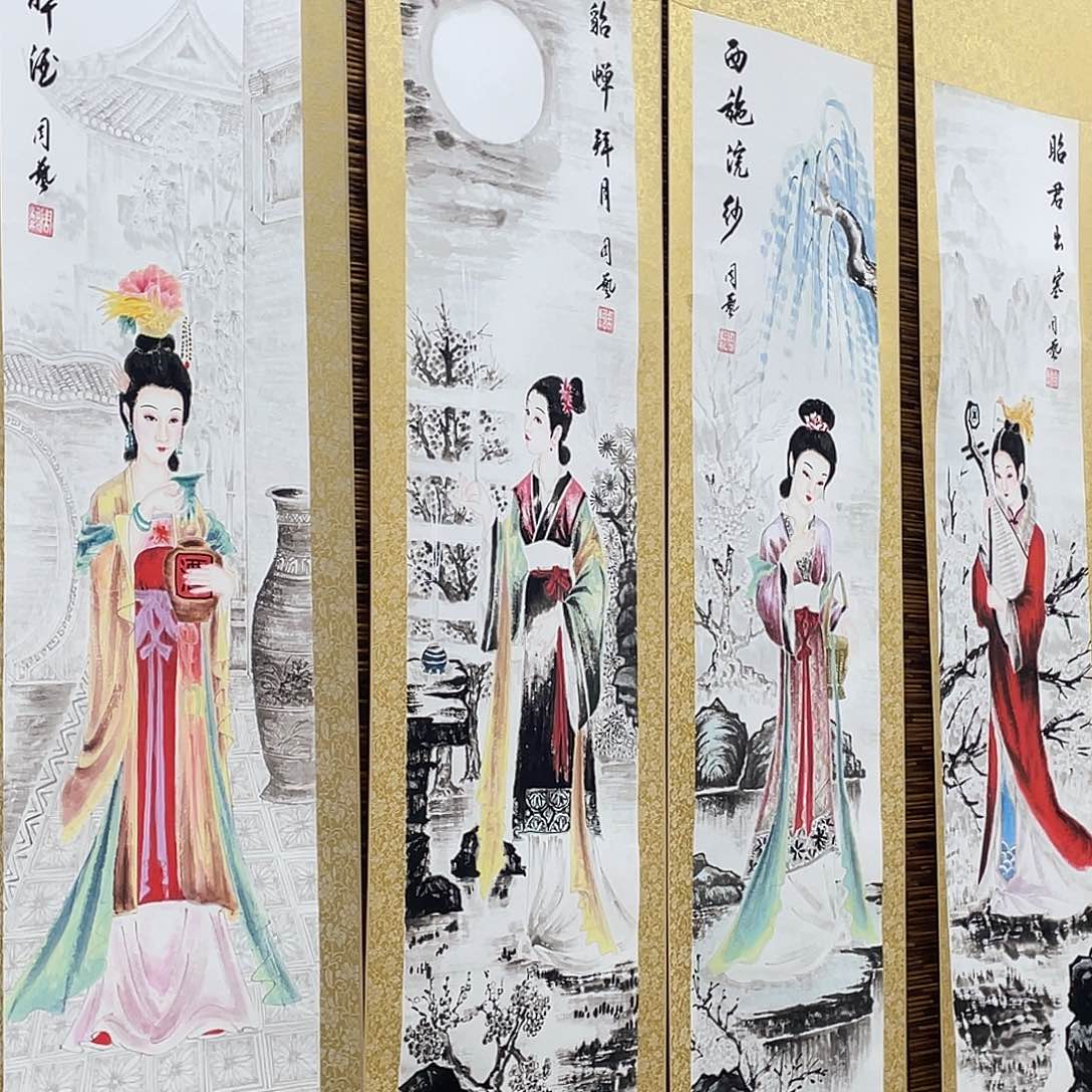 国画老师，手笔手绘作品y