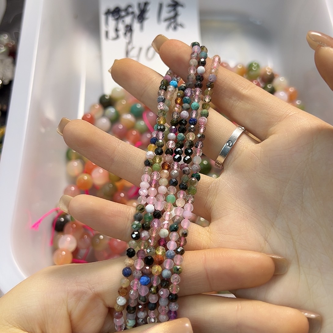 玛瑙/玉髓合金珠宝半成品多宝水晶卡3两条