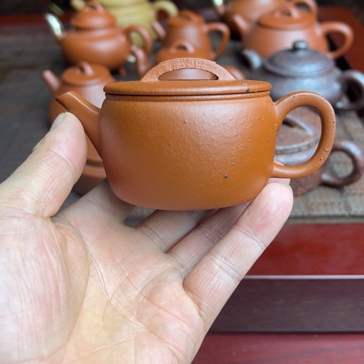 茶壶紫砂黄龙山朱泥、生砂半手工