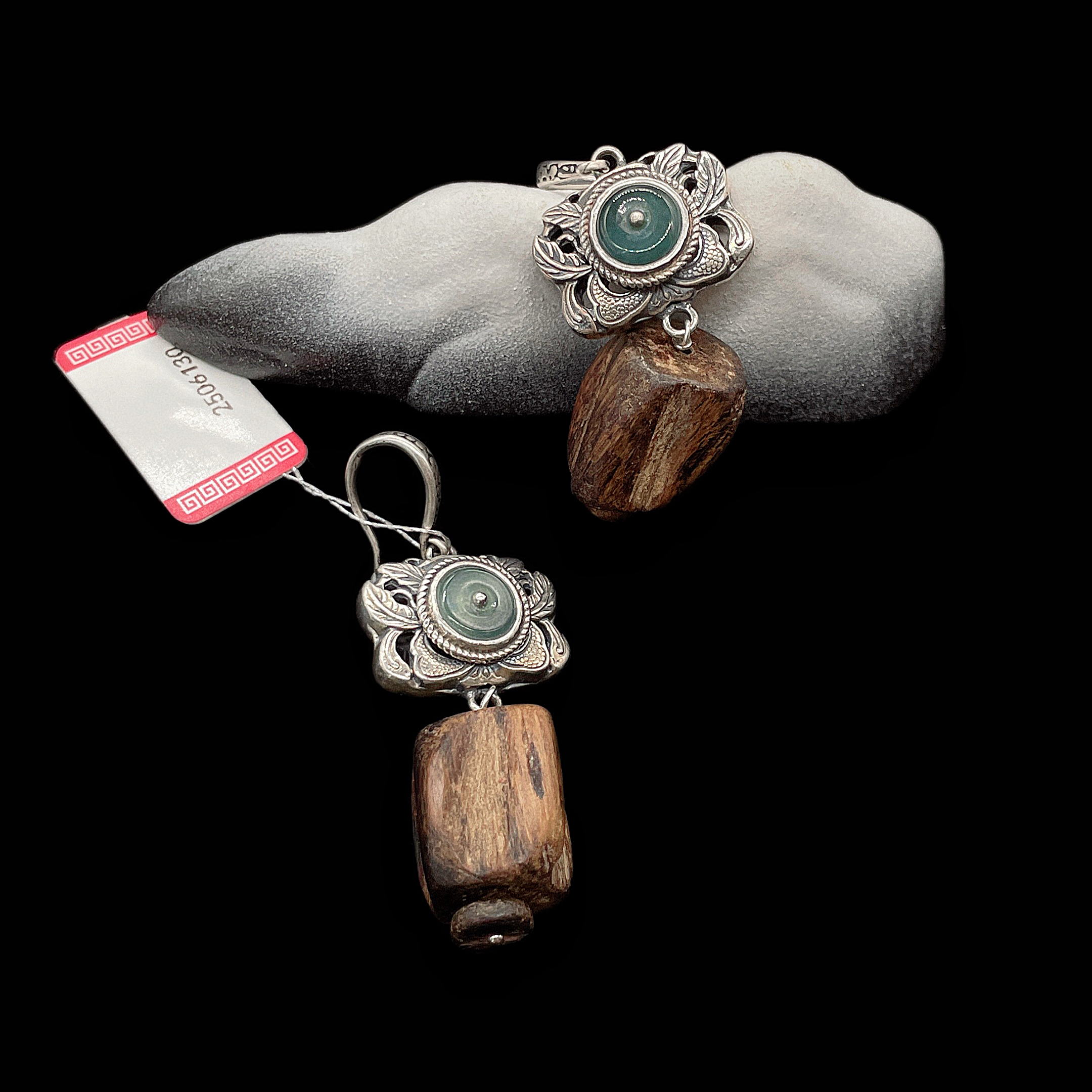 925银耳饰 木炎传承 精致手工diy 925纯银耳环 耳饰