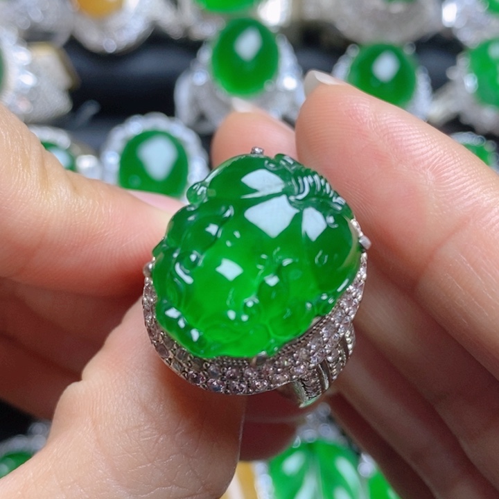 翡翠未镶嵌挂件貔貅