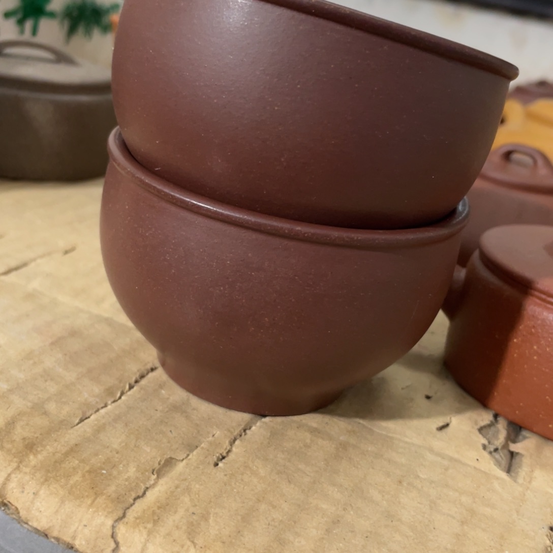 紫砂茶壶?**?紫泥大缸杯