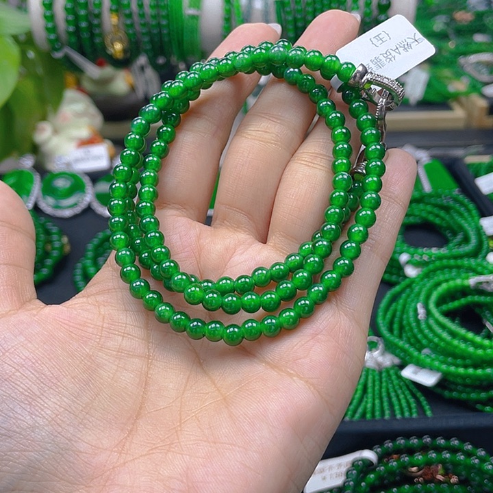 翡翠颈饰未镶嵌l****圆珠项链5