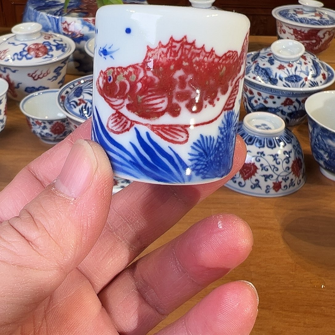 景德镇岚溪釉里红瓷器