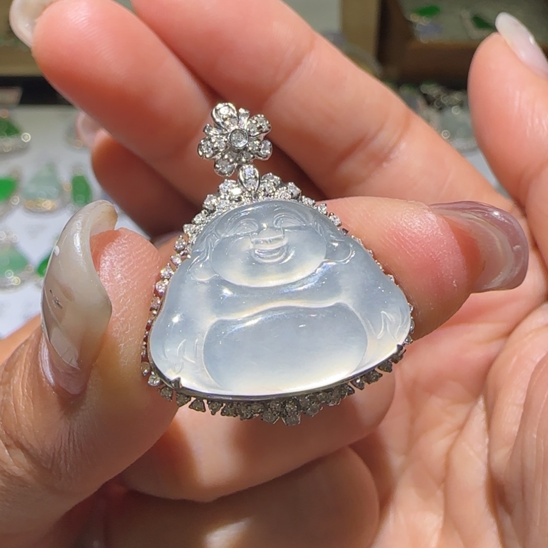 【闪购商品】翡翠颈饰18K金镶嵌缅甸