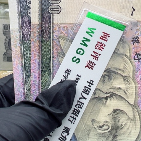 塑料第四套人民币90100两张