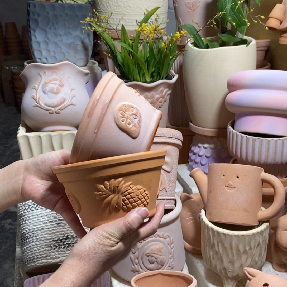 15×8水果矮盆 雾化+红陶2个