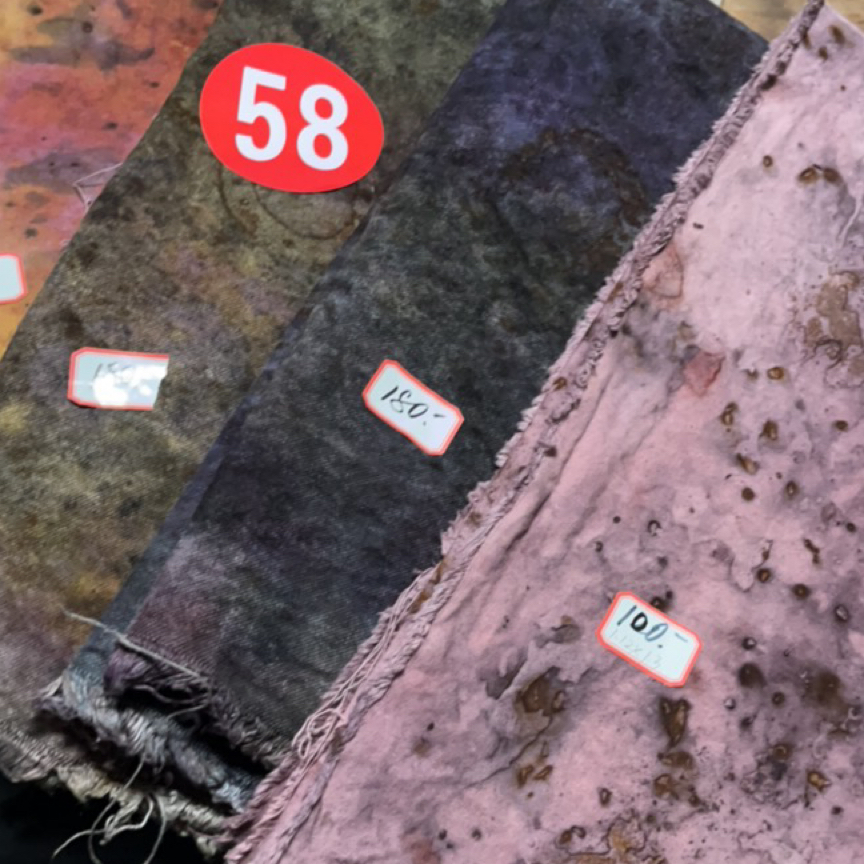 手工植物染色布 蛋蛋专拍