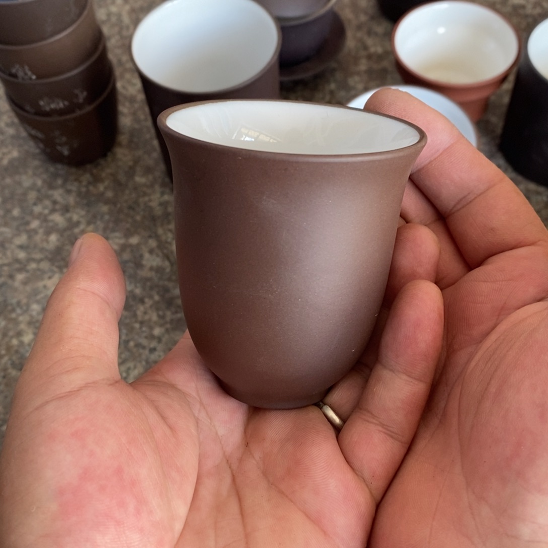 茶壶紫砂老紫泥铃铛杯130cc左右