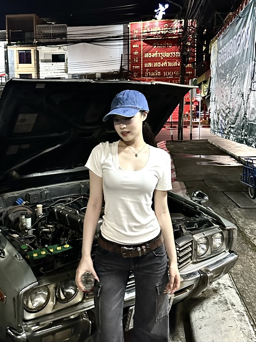 原创popchee｜简单美｜穿舒适的三色U领tee~遮肉五一旅游出街衣服