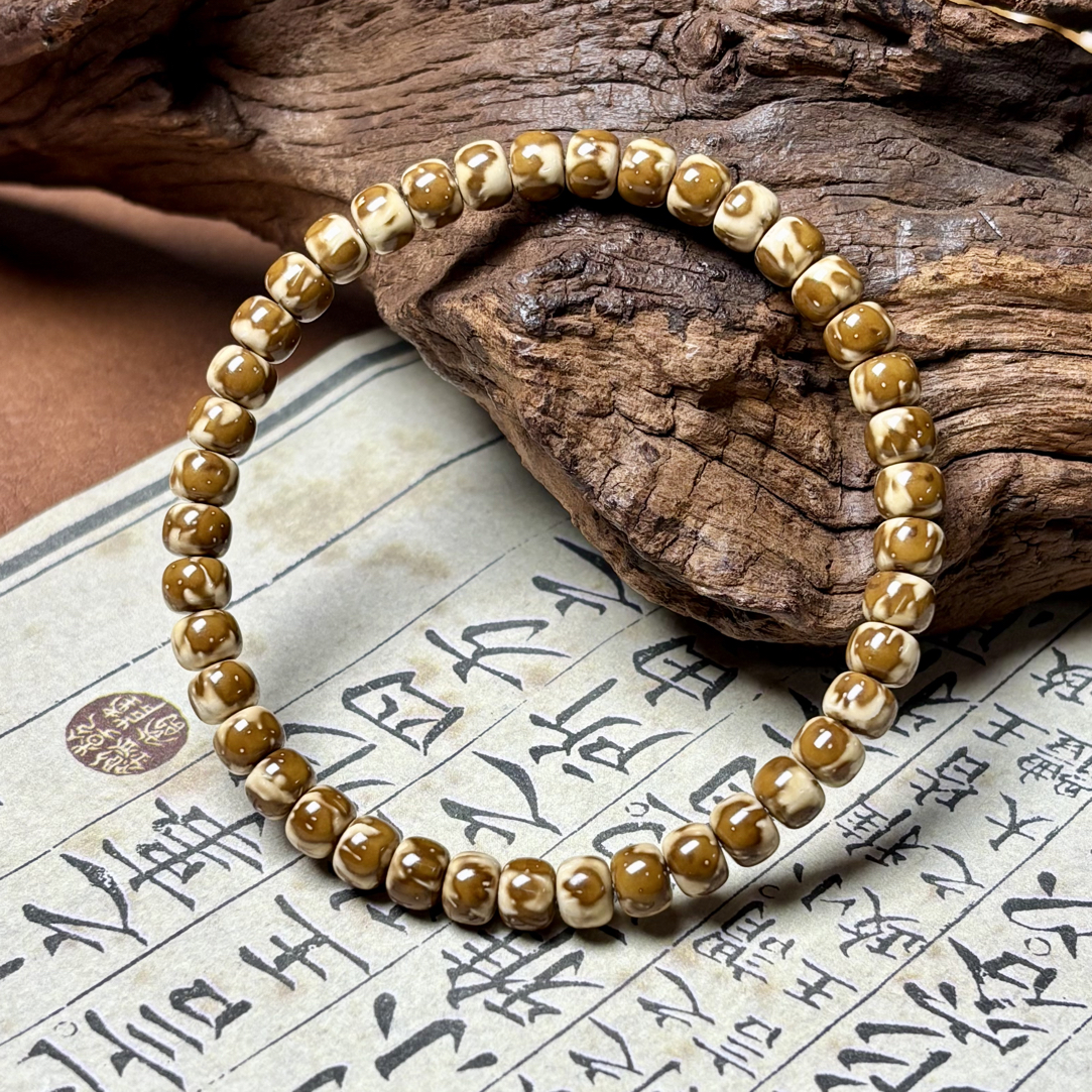 紫金鼠手串 鼠尖纯肉 烟花火焰纹花皮老型 6.4mm