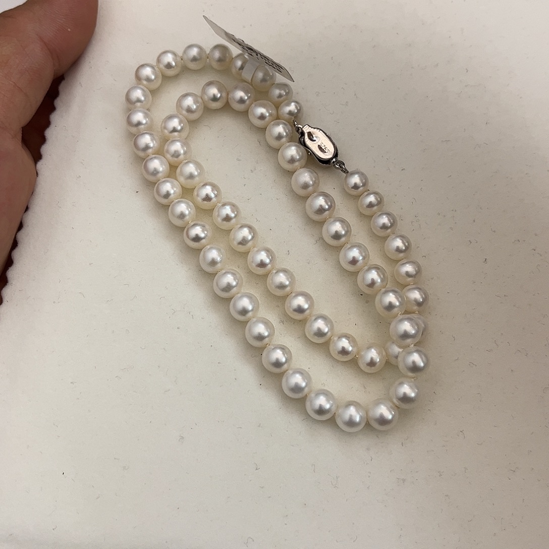 淡水珍珠银S925镶嵌颈饰