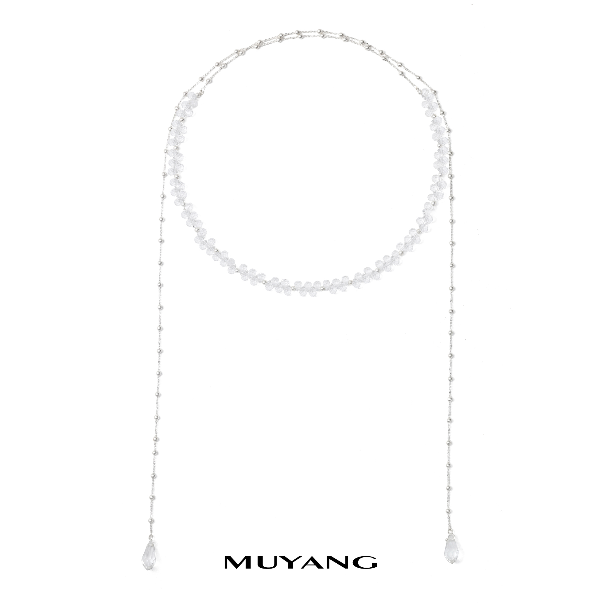 muyang/慕阳 铜合金琉璃项链 气质时尚百搭长款光络项链