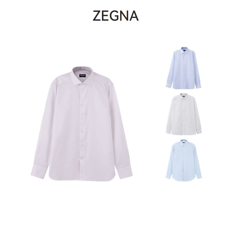 ZEGNA杰尼亚【新品】男士Trofeo长袖衬衫9MS0JI 9010