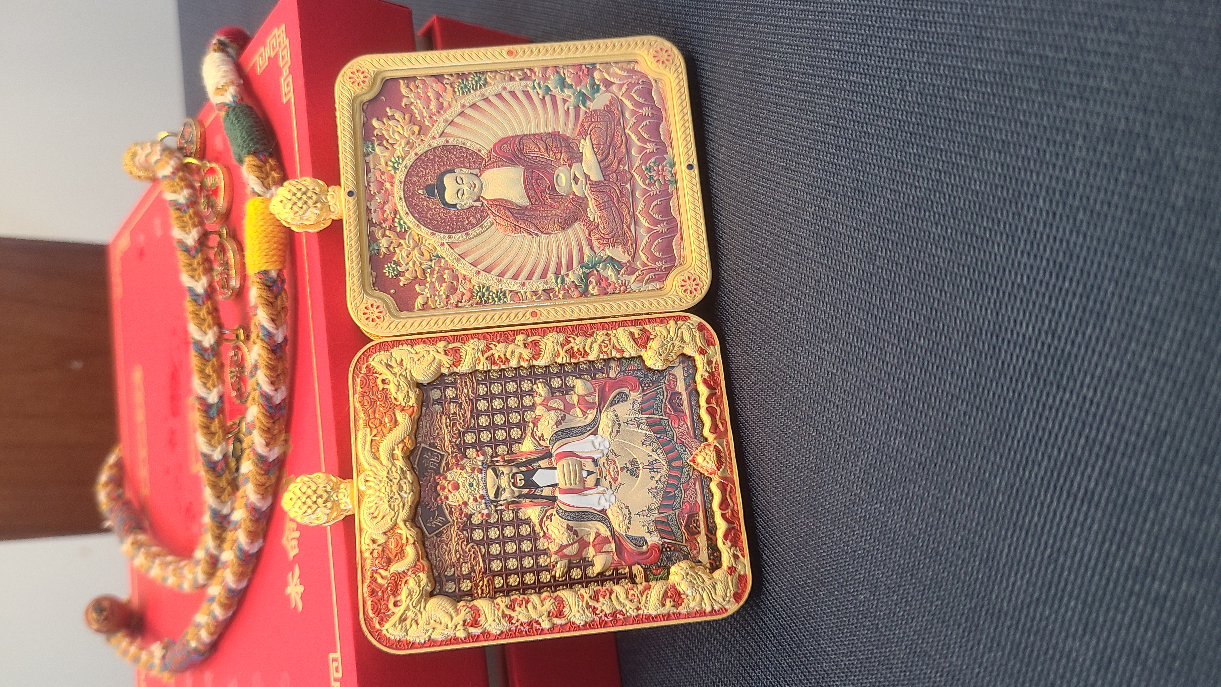 铜吊坠 2025款【五台山发货】精雕双面国风项链吊坠国潮