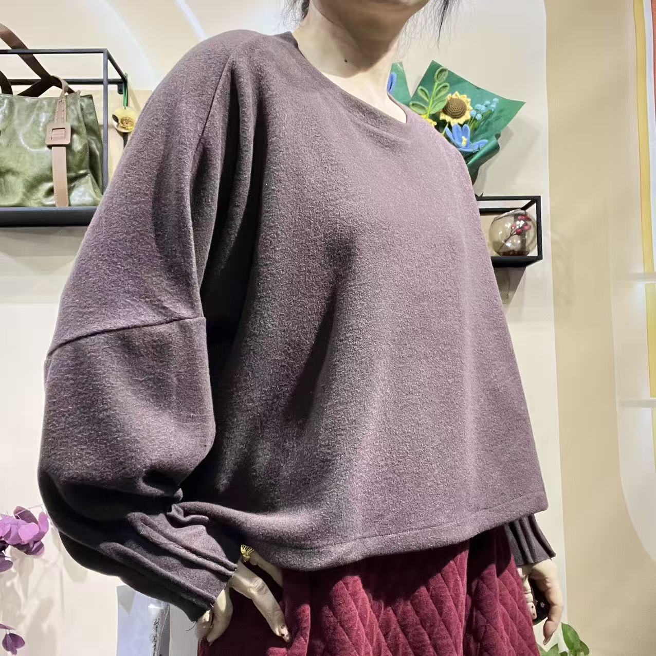 时尚站（D3）女士圆领简约时尚大版卫衣885