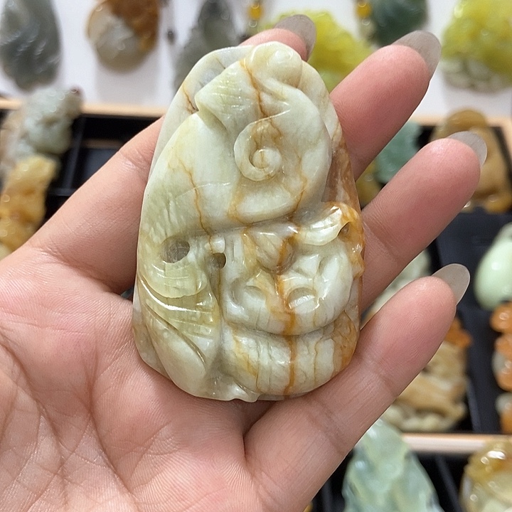 蛇纹石玉未镶嵌挂件