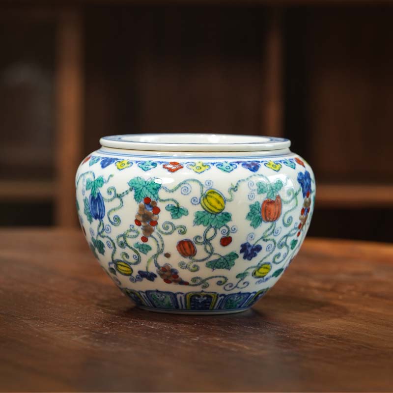 斗彩瓜瓞建水独特工艺彰显古韵陶瓷景德镇