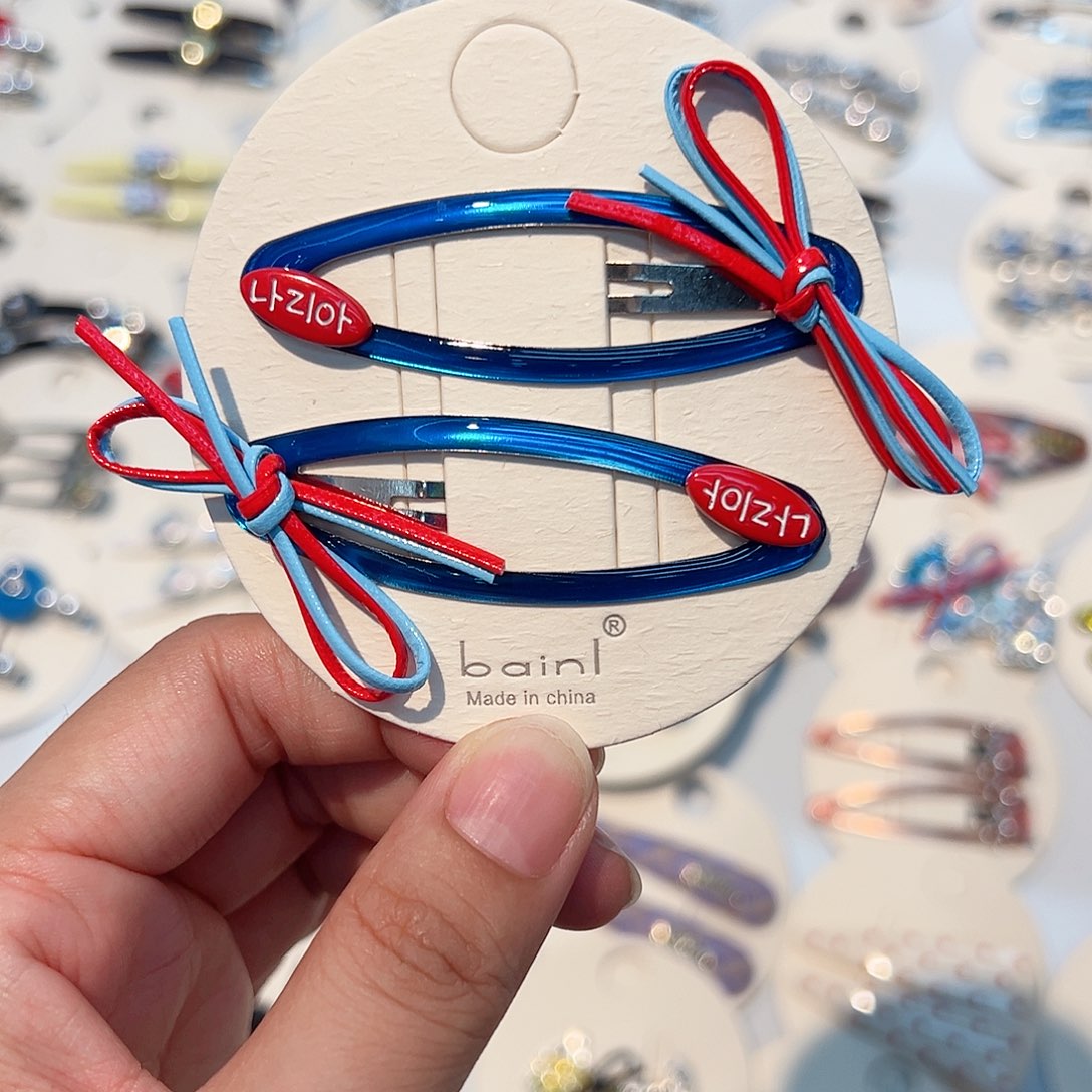 布艺非金属拜拜夹一对