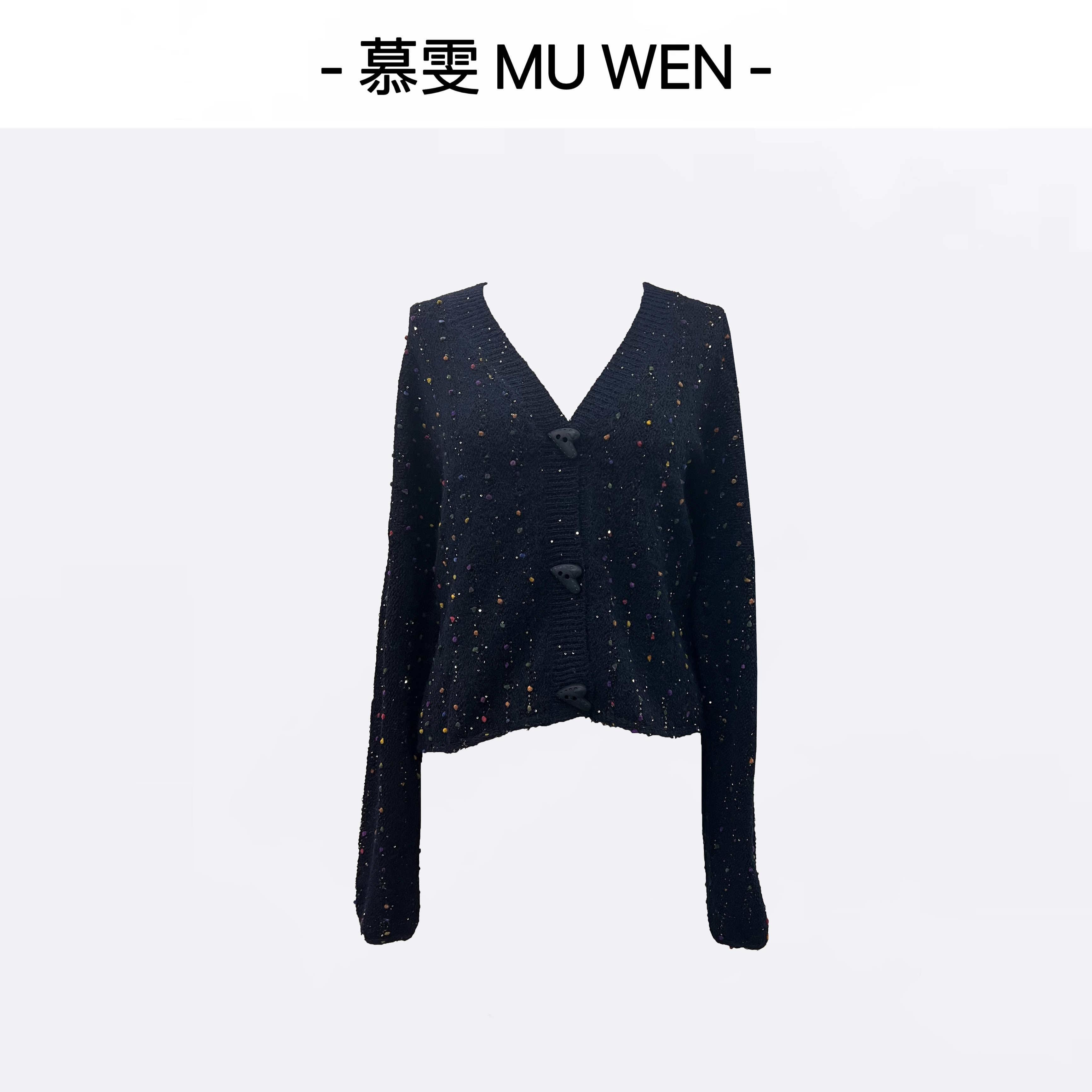【极繁主义】法式轻奢设计感进口彩色纱线毛衣外套251466391