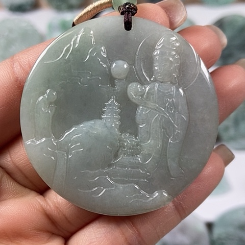 翡翠颈饰未镶嵌观音福利