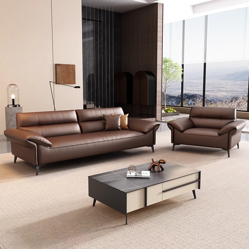 简约现代2026新款猫抓布沙发客厅小户型PU皮轻奢直排三四人位家具