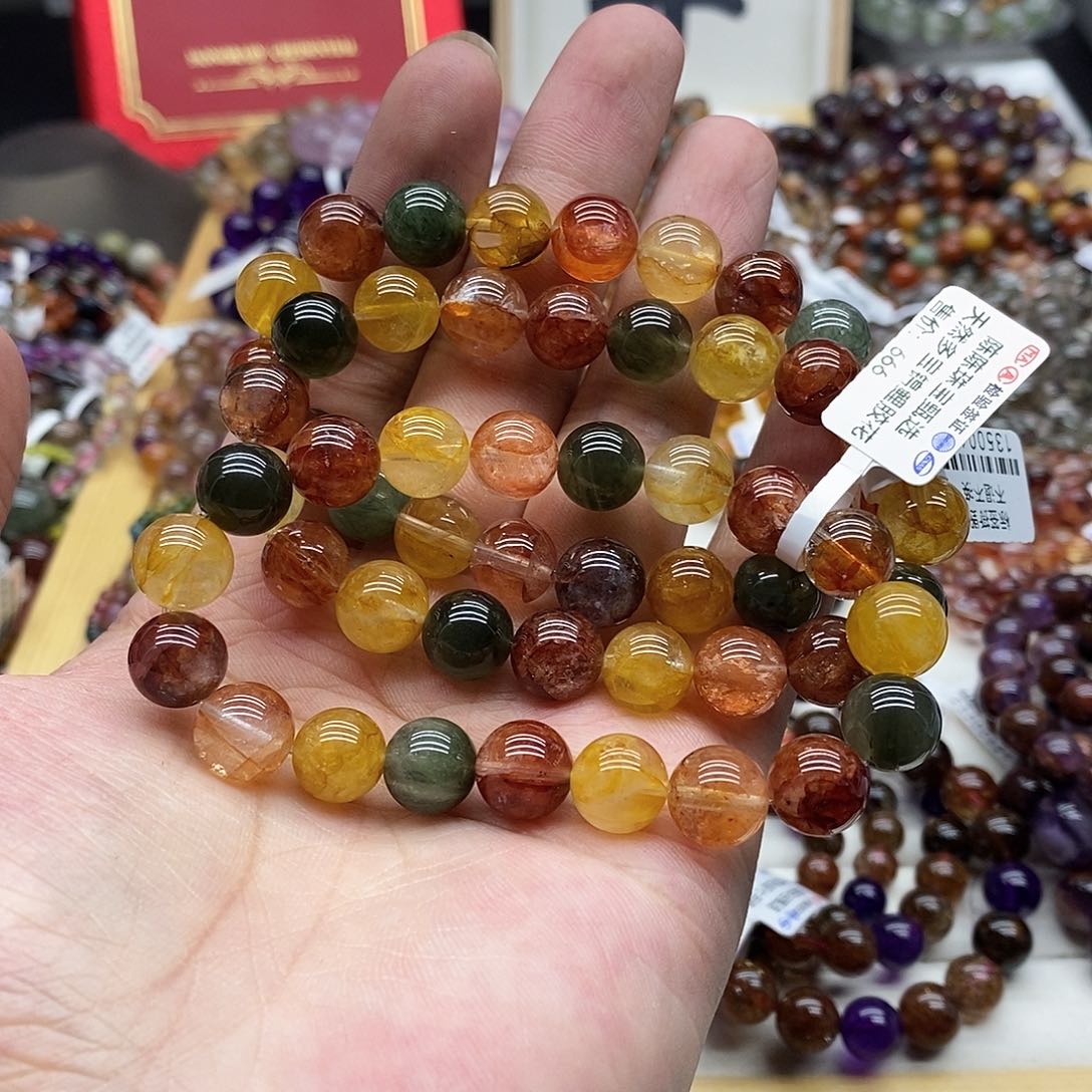 水晶手链未镶嵌多样性发货发一条