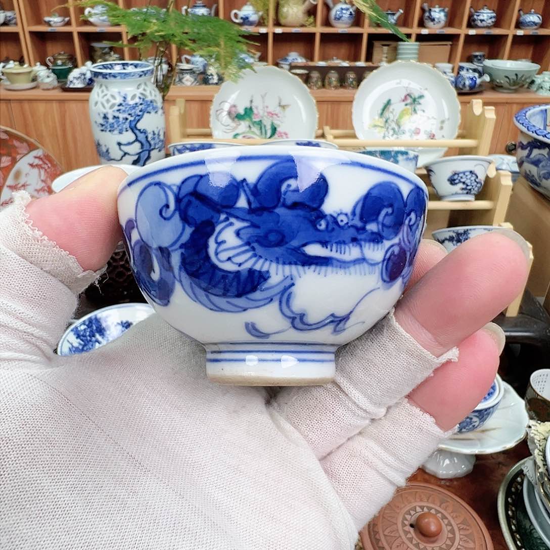 柴窑茶具茶壶茶杯濑户青花