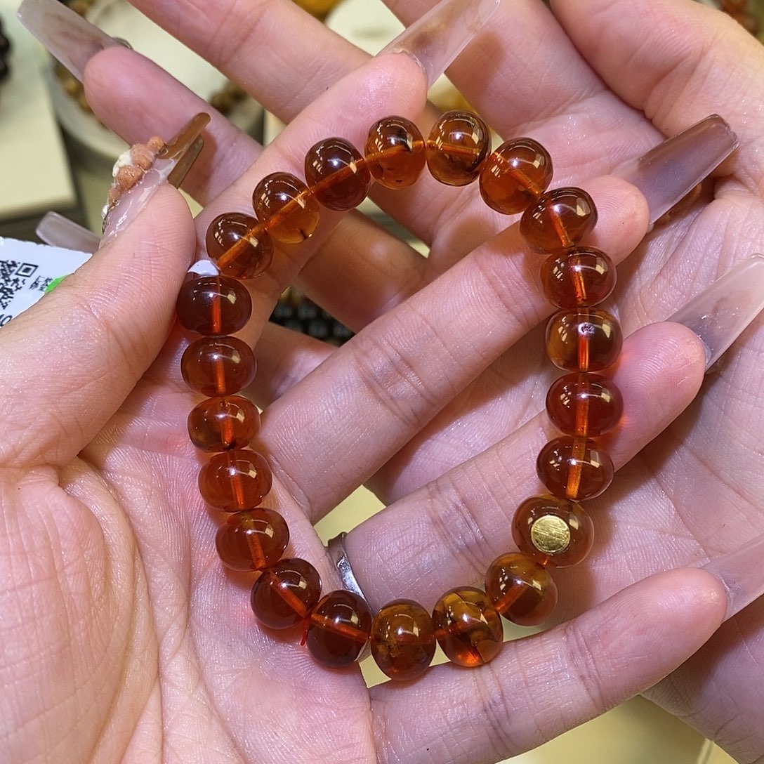 琥珀未镶嵌裸石10m血珀