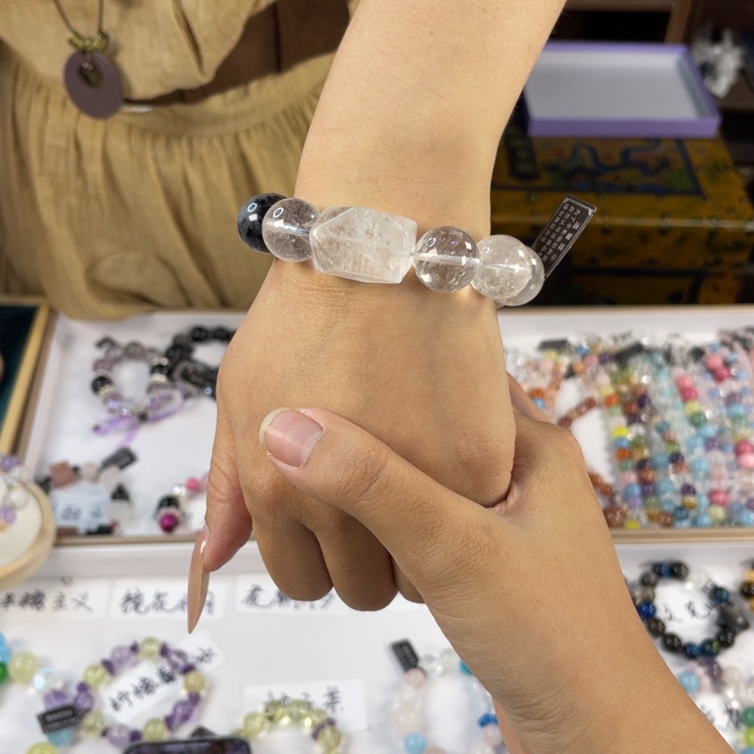 水晶手链银S925镶嵌